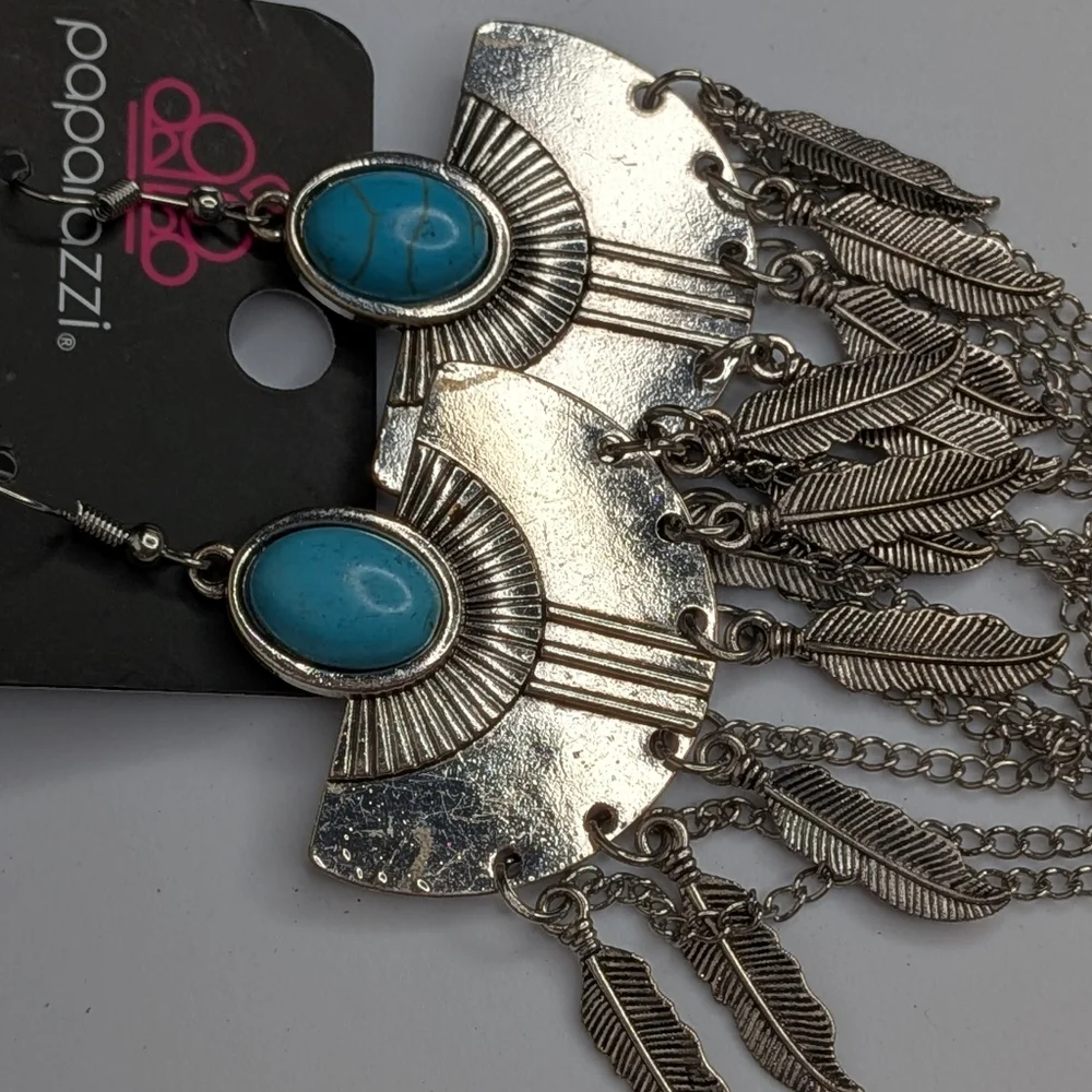 Paparazzi Jewelry Lot Turquoise Statement Necklaces Earrings Rings Western Boho - Picture 6 of 7